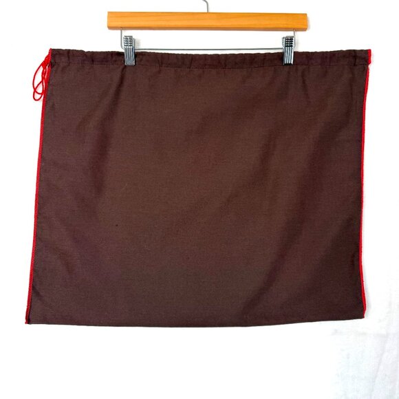 Authentic Coach Large Cotton Dust Bag Brown Red Drawstring Logo 23 x 19 in. - Picture 2 of 2